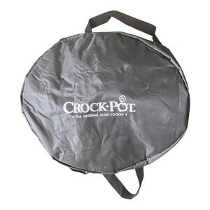 Crock Pot 12 in Round Black Thermal Carry Bag 7 high
